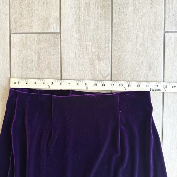 Bechamel Maxi Velvet Skirt Large Dark Purple Whimsygoth Witchy Romantic Fairy - Picture 6 of 7